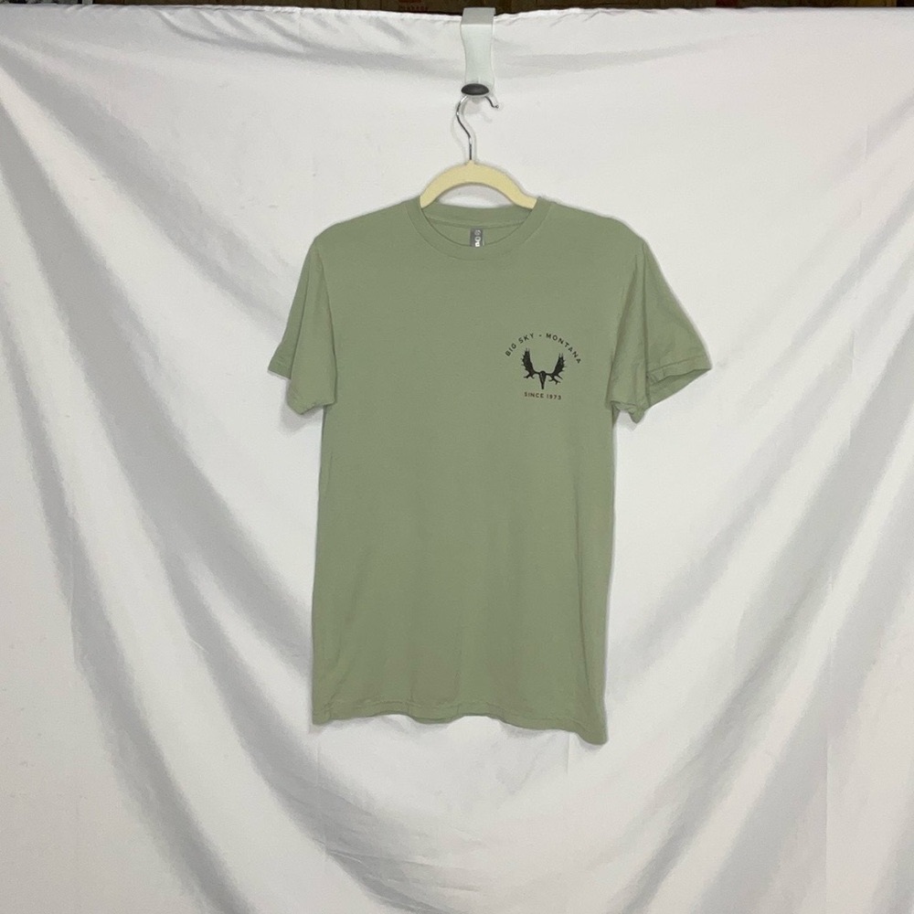 Ouray Big Sky Montana The Last Best Place T shirt Adults Sz Small Sage Green